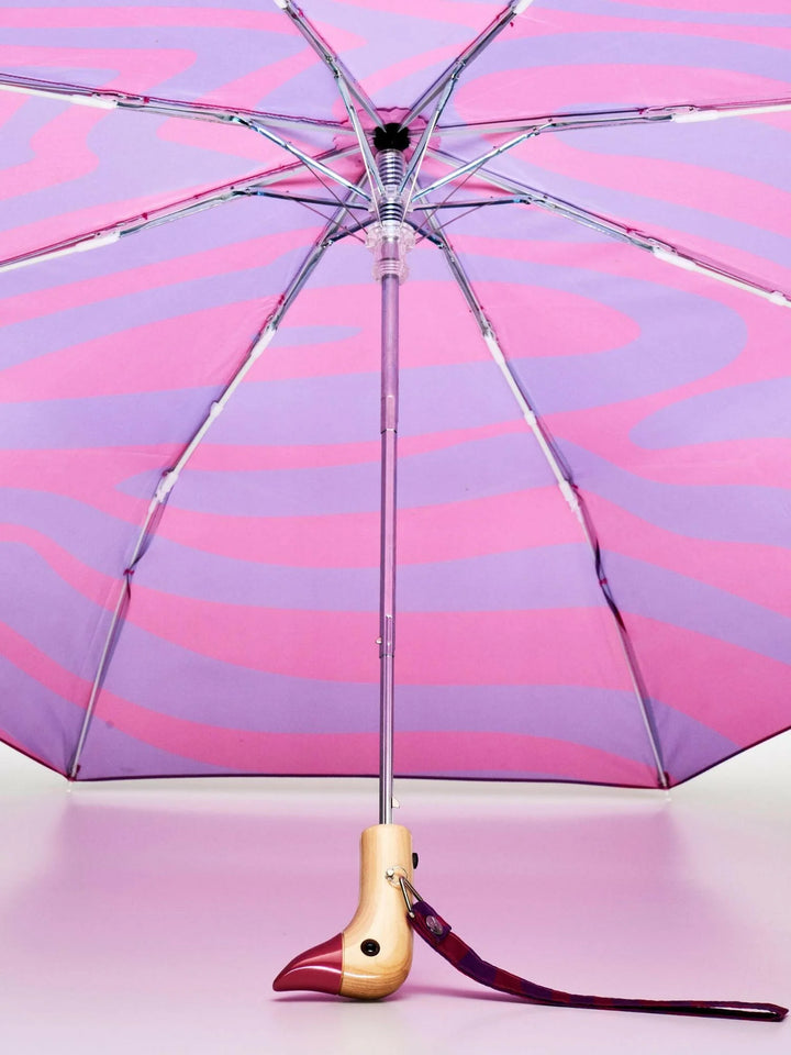 DUCKHEAD SWIRL IN PINK ECO-FRIENDLY COMPACT UMBRELLA