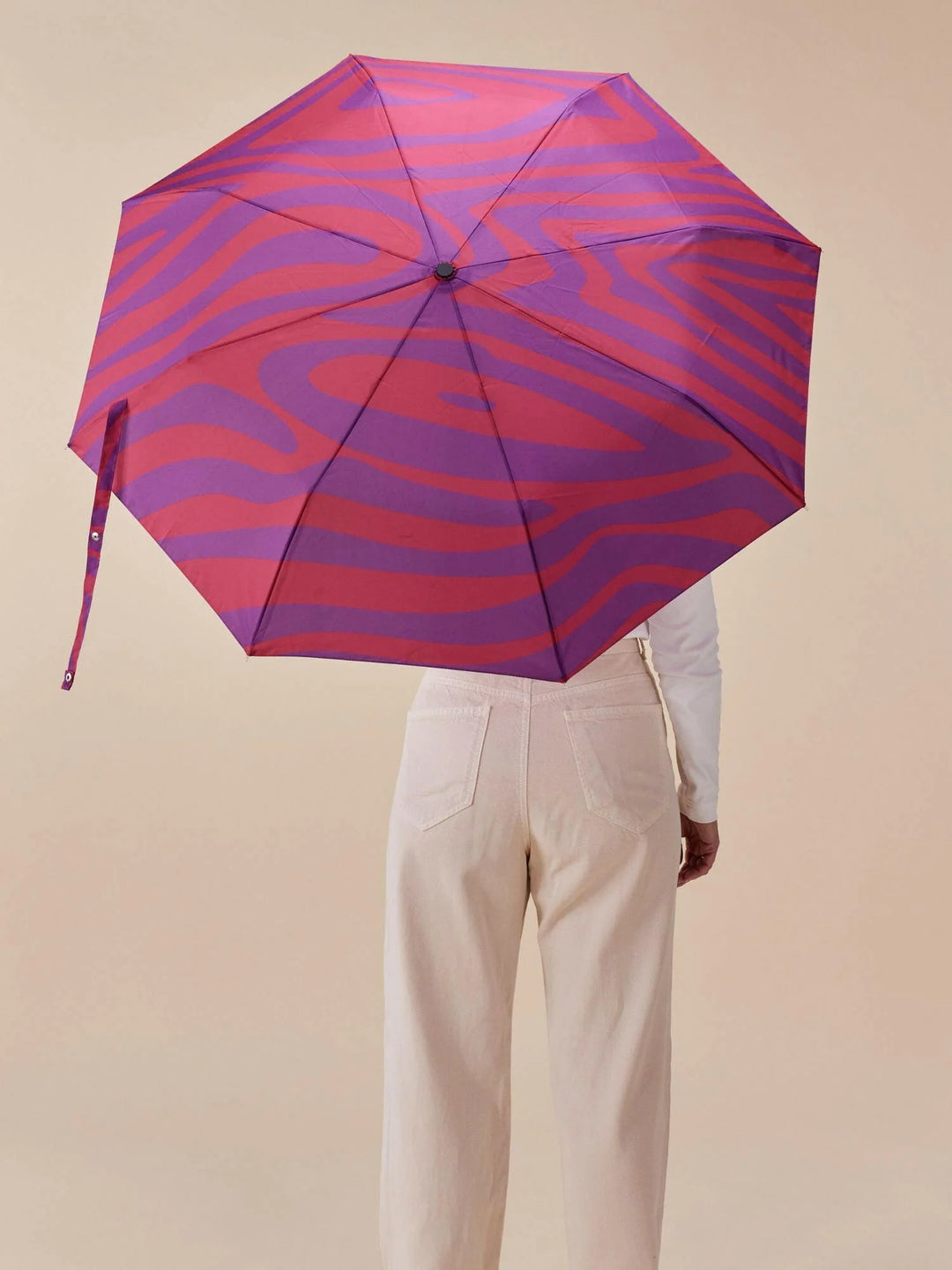 DUCKHEAD SWIRL IN PINK ECO-FRIENDLY COMPACT UMBRELLA