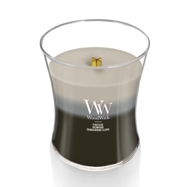 Bougie WoodWick Warm Woods Medium Hourglass Trilogy, 9.7 oz.