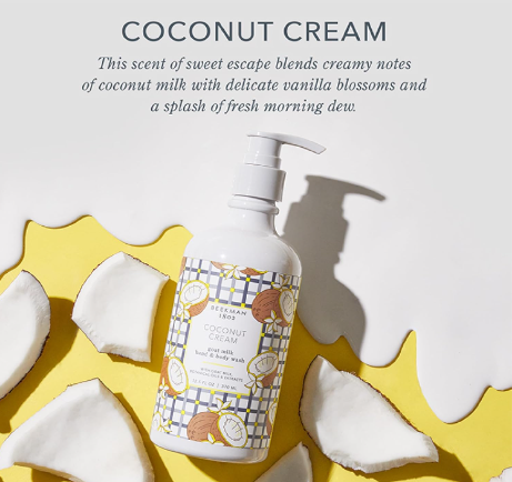 COCONUT CREAM HAND & BODY WASH 12.50Z