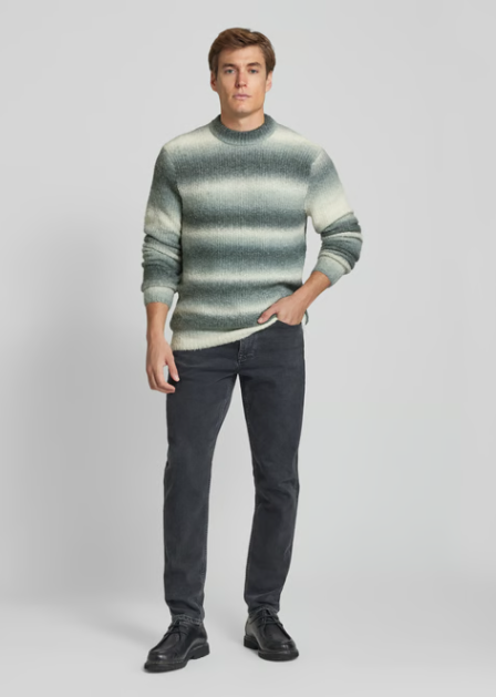 CFKARL SHADOW STRIPED KNIT "PEWTER MIX"