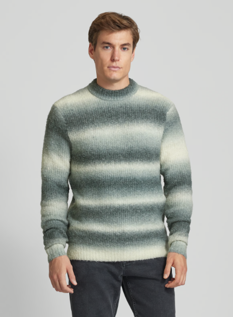 CFKARL SHADOW STRIPED KNIT "PEWTER MIX"