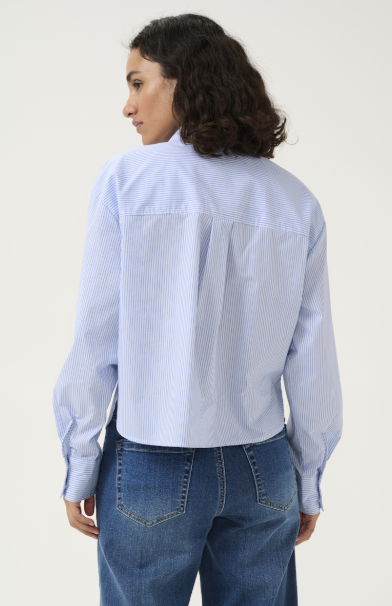 KASOFIE SHIRT "WHITE/BLUE STRIPE"