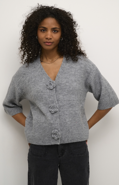 KAROSIE CARDIGAN "GREY MELANGE"