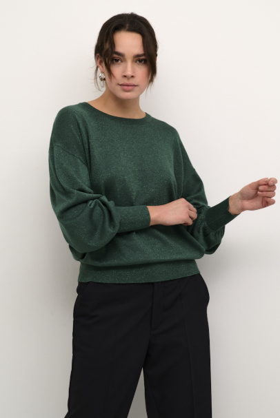 KAREGINA GLITTER PULLOVER "GARDEN TOPIARY"