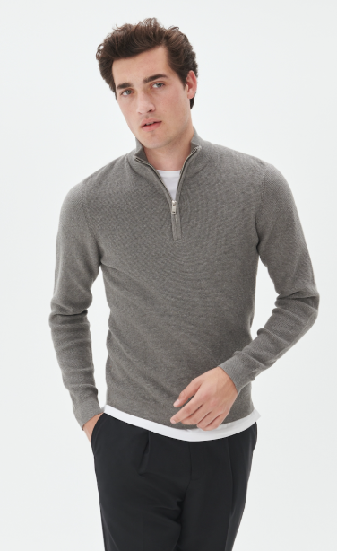 MALAGOON PULLOVER "MEDIUM GREY MELANGE"