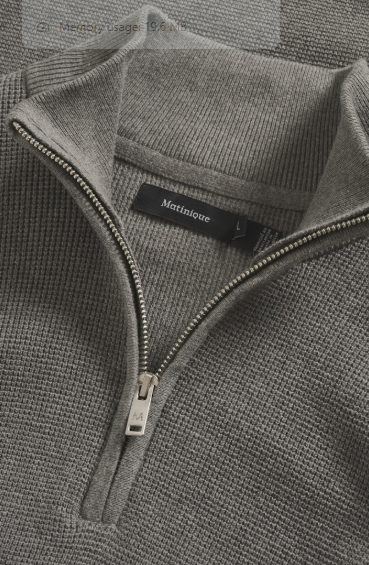 MALAGOON PULLOVER "MEDIUM GREY MELANGE"