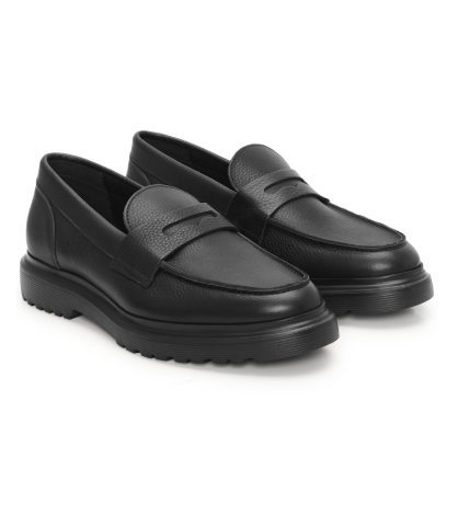 MABRITTON LEATHER LOAFER "BLACK"