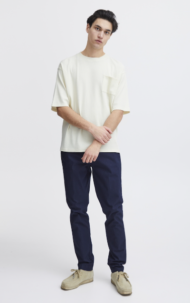 CFTUE RELAXED WAFFLE TEE "WHITE ASPARAGUS"