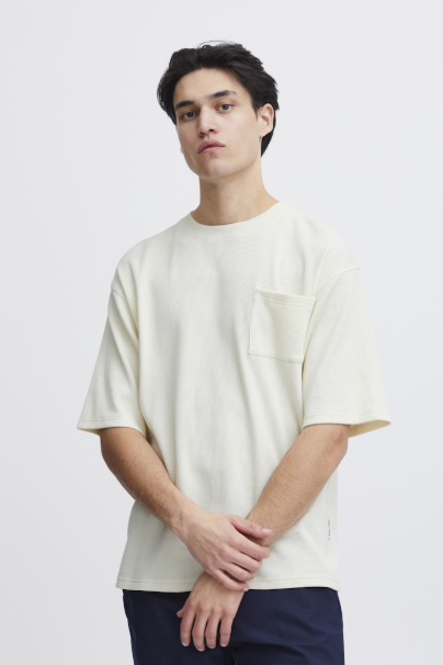 CFTUE RELAXED WAFFLE TEE "WHITE ASPARAGUS"