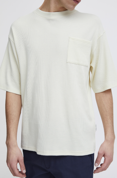 CFTUE RELAXED WAFFLE TEE "WHITE ASPARAGUS"