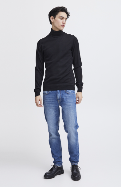 CFKONRAD MERINO ROLL NECK KNIT "BLACK"