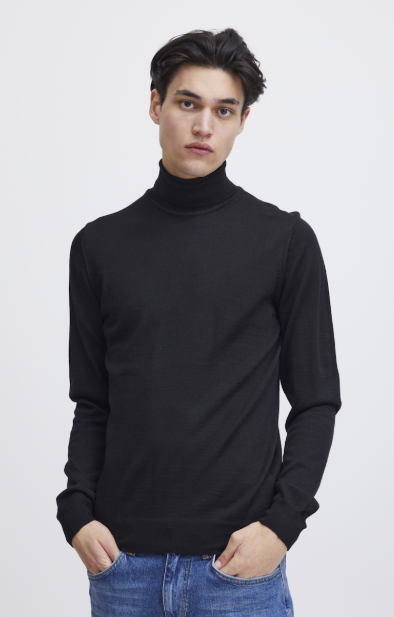 CFKONRAD MERINO ROLL NECK KNIT "BLACK"