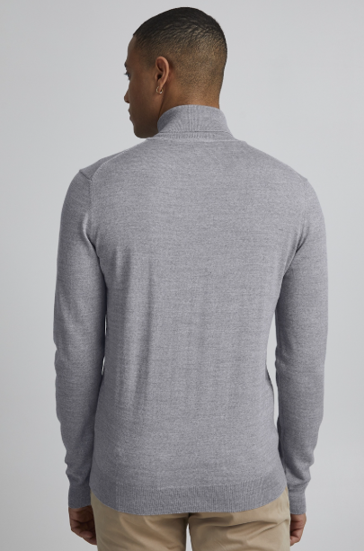 CFKONRAD MERINO ROLL NECK KNIT "LIGHT GREY MELANGE"