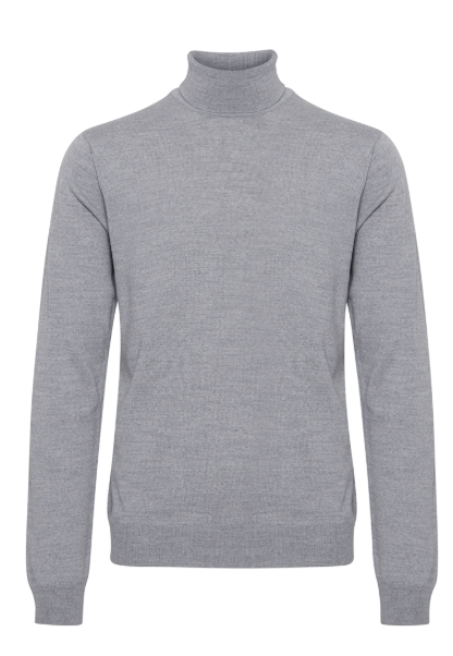 CFKONRAD MERINO ROLL NECK KNIT "LIGHT GREY MELANGE"