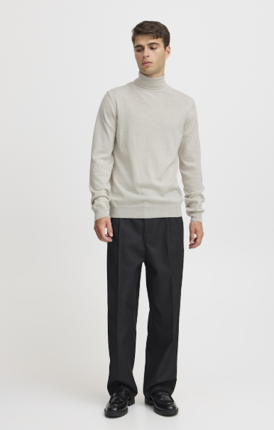 CFKONRAD MERINO ROLL NECK KNIT "LIGHT SAND"