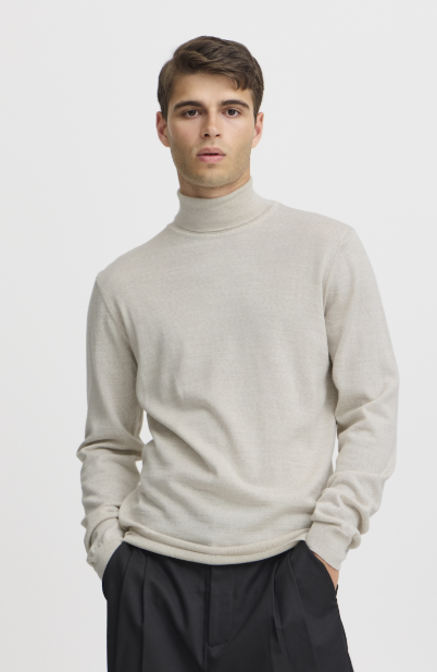 CFKONRAD MERINO ROLL NECK KNIT "LIGHT SAND"