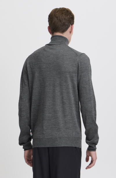 CFKONRAD MERINO ROLL NECK KNIT "PEWTER MIX"