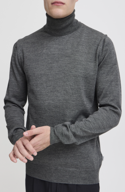 CFKONRAD MERINO ROLL NECK KNIT "PEWTER MIX"