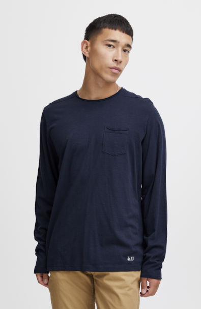 BHNICOLAI TEE LS "NAVY"