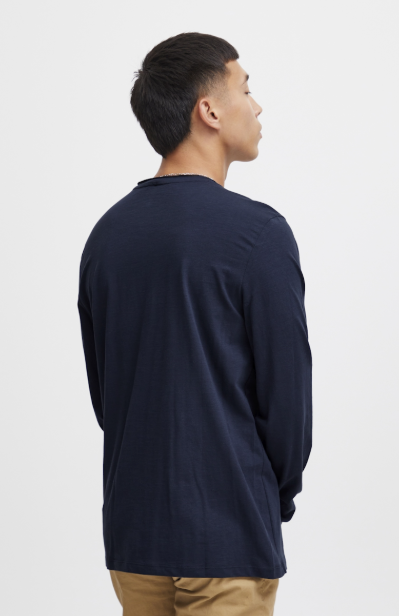 BHNICOLAI TEE LS "NAVY"