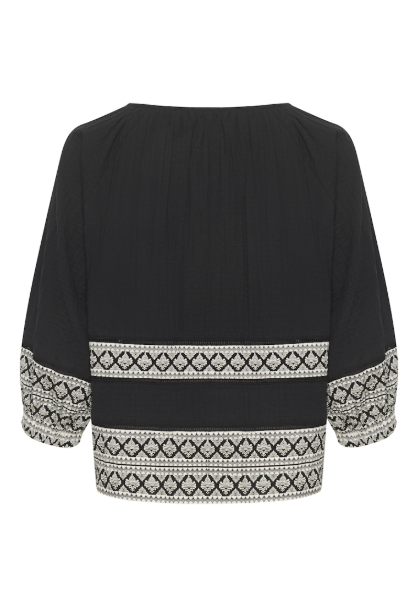 JEDDYPW BLOUSE "BLACK BORDER PRINT"