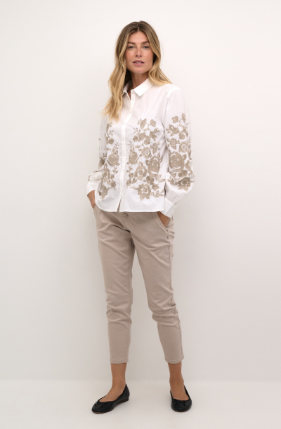 CRDAISY BLOUSE "WHITE/STRING"