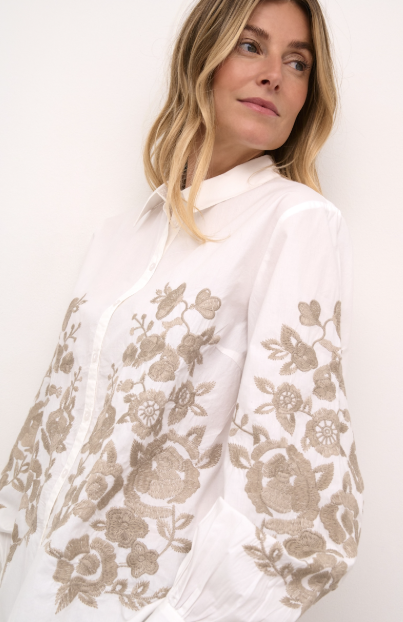 CRDAISY BLOUSE "WHITE/STRING"