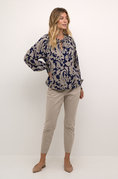 CRLUCY BLOUSE "BLUE PAISLEY"