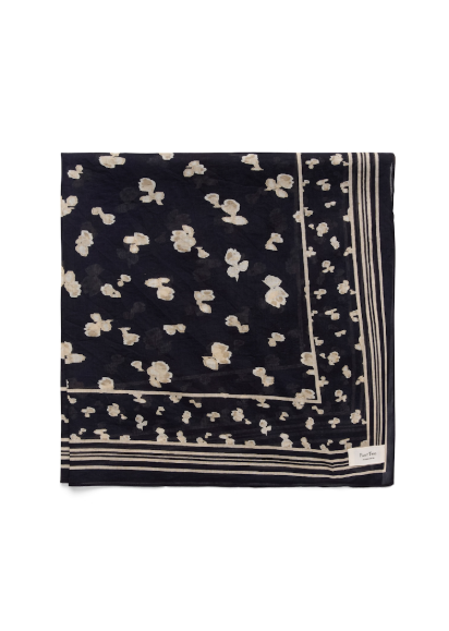 PHIPW SCARF "NAVY BLURRED FLOWER"