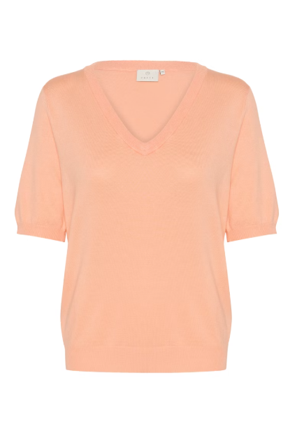 KALIZZA V-NECK PULLOVER "PEACH NECTAR"