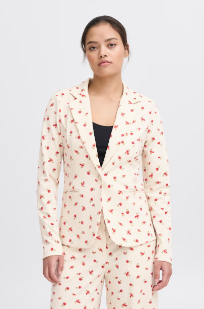 IHKATE BLAZER "GERANIUM FLOWER AOP"
