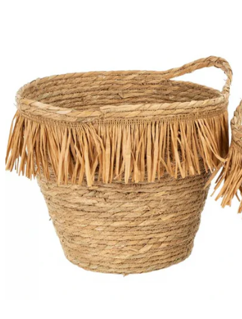TOPANGA TASSEL BASKET - MEDIUM