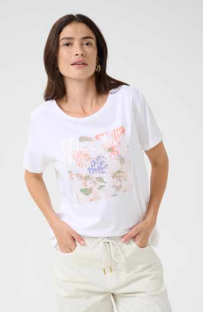 CRTRIA T-SHIRT "FLORAL SEQUIN"
