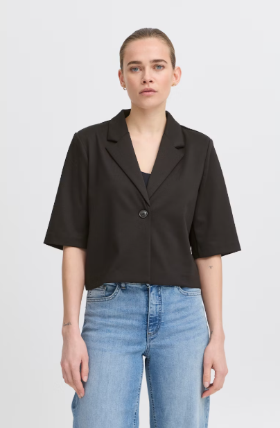 IHKATE CROPPED BLAZER "BLACK"