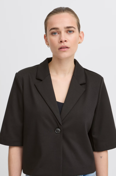 IHKATE CROPPED BLAZER "BLACK"
