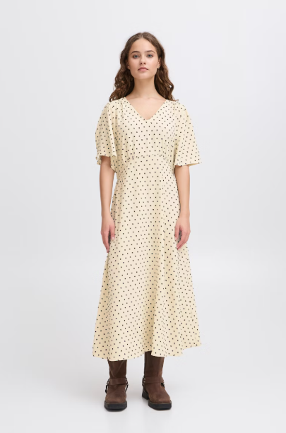 IHZABBY DRESS "ALMOND MILK"