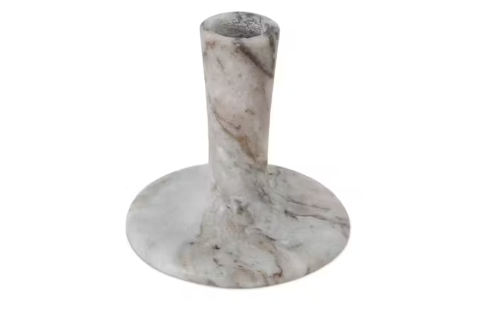 EAST SHORT CANDLE HOLDER "BROWN TORRENT MARBLE"