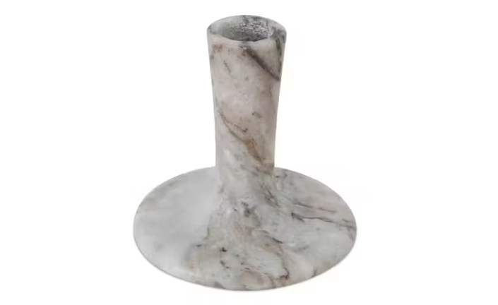 EAST SHORT CANDLE HOLDER "BROWN TORRENT MARBLE"