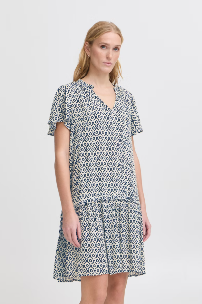 IHMARRAKECH AOP DRESS "TOTAL ECLIPSE IKAT"