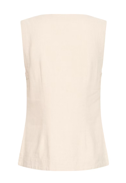 IHLINNO WAISTCOAT "NATURAL ECRU"