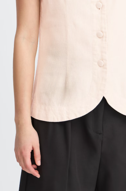IHLINNO WAISTCOAT "NATURAL ECRU"