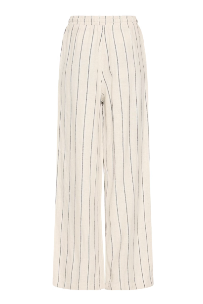 IHLINNO PANTS "NATURAL ECRU STRIPE"
