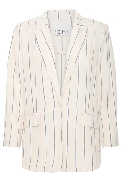 IHLINNO BLAZER "NATURAL ECRU STRIPE"