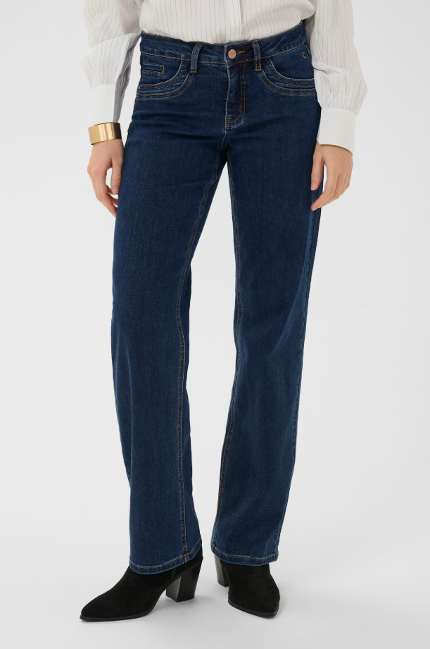 CRLONE STRAIGHT LEG JEANS "DARK BLUE DENIM"