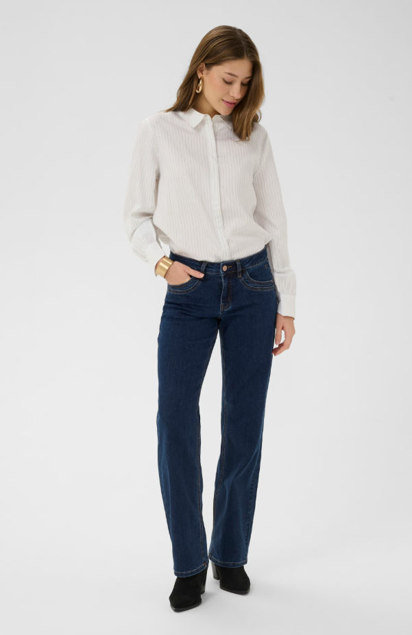 CRLONE STRAIGHT LEG JEANS "DARK BLUE DENIM"