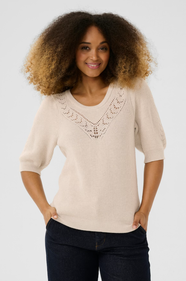 CRDELA SHORT SLEEVE PULLOVER "ANCIENT SCROLL MELANGE"