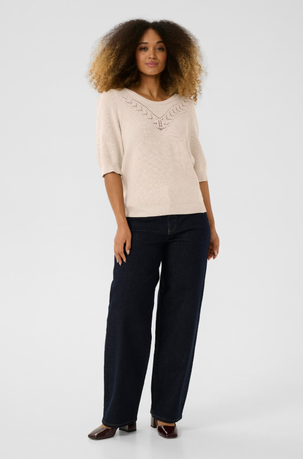 CRDELA SHORT SLEEVE PULLOVER "ANCIENT SCROLL MELANGE"