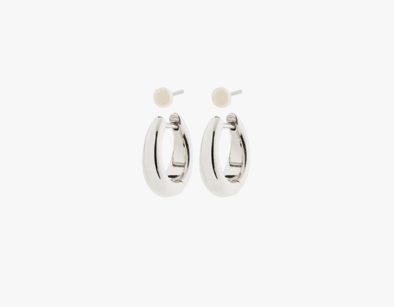 STARLIGHT EARRINGS 2-IN-1 SET "SILVER-PLATED"