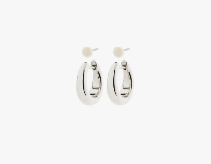 STARLIGHT EARRINGS 2-IN-1 SET "SILVER-PLATED"